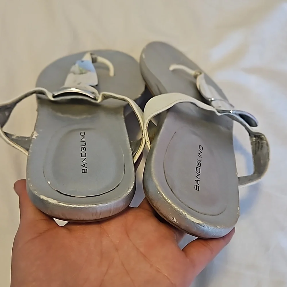 Silver Bandolino Sandels Size 9 - Picture 7 of 7
